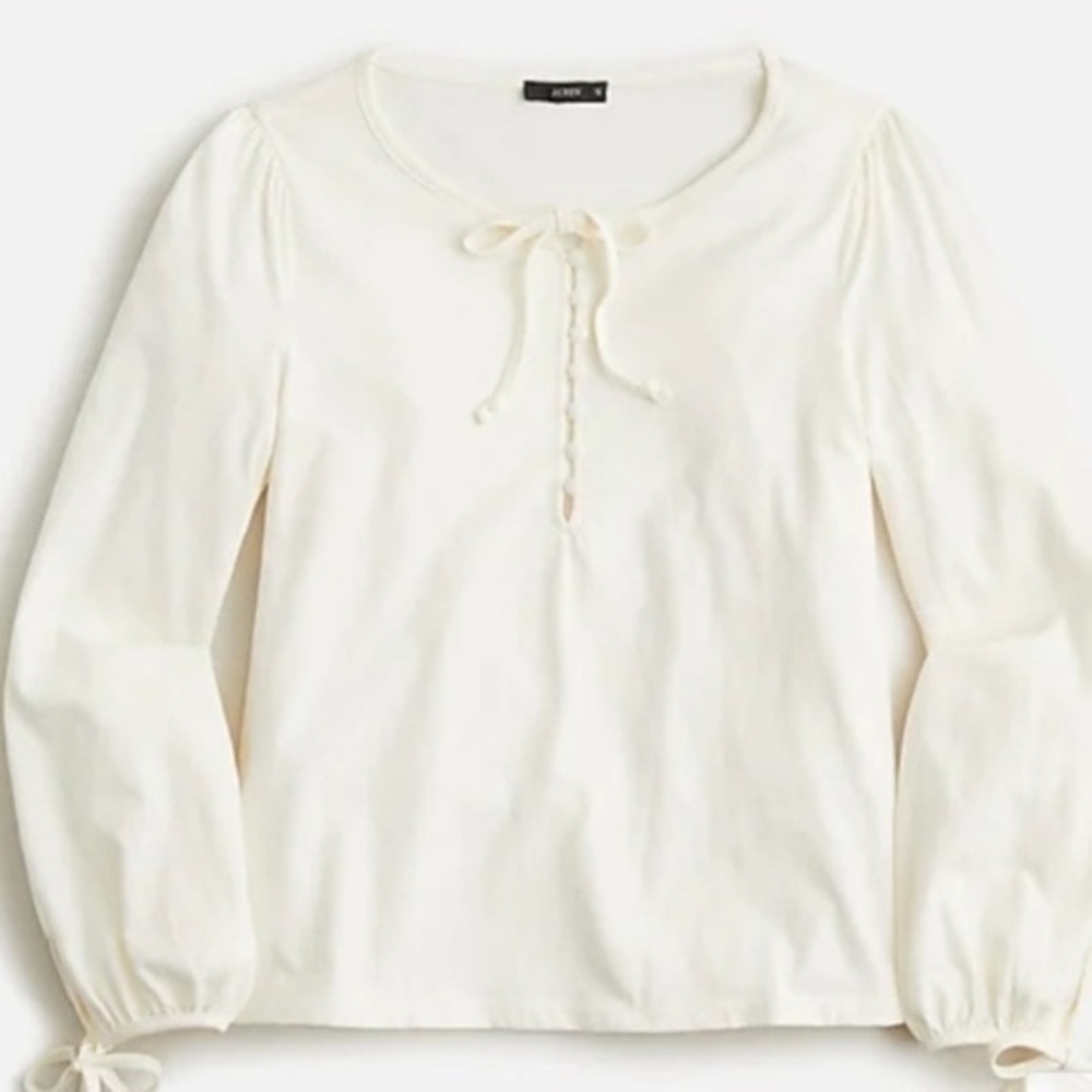 J.Crew Broken-in jersey button-front top NWT | Sz M